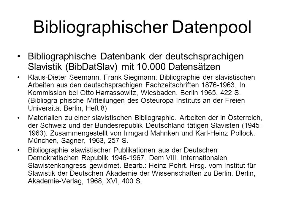 Bibliographischer Datenpool