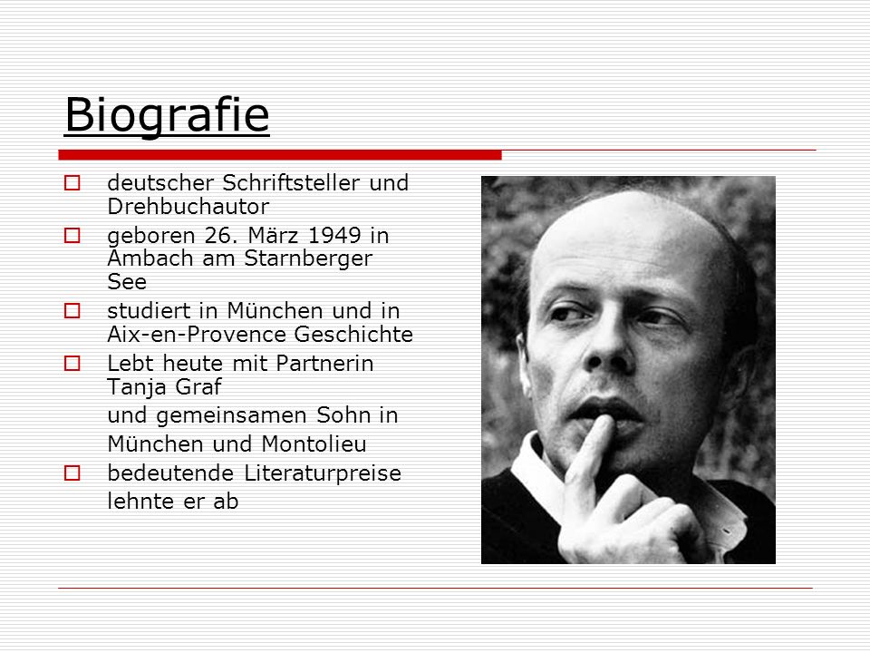 Biografie deutscher Schriftsteller und Drehbuchautor