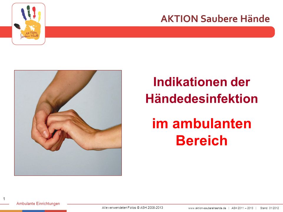 Indikationen der Händedesinfektion