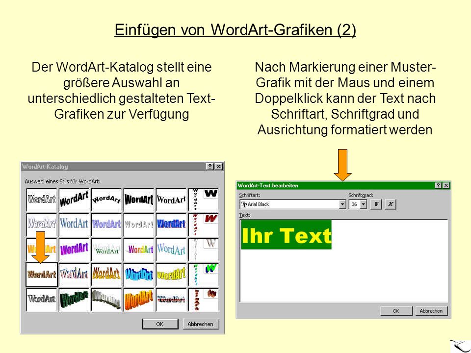 Einfügen von WordArt-Grafiken (2)