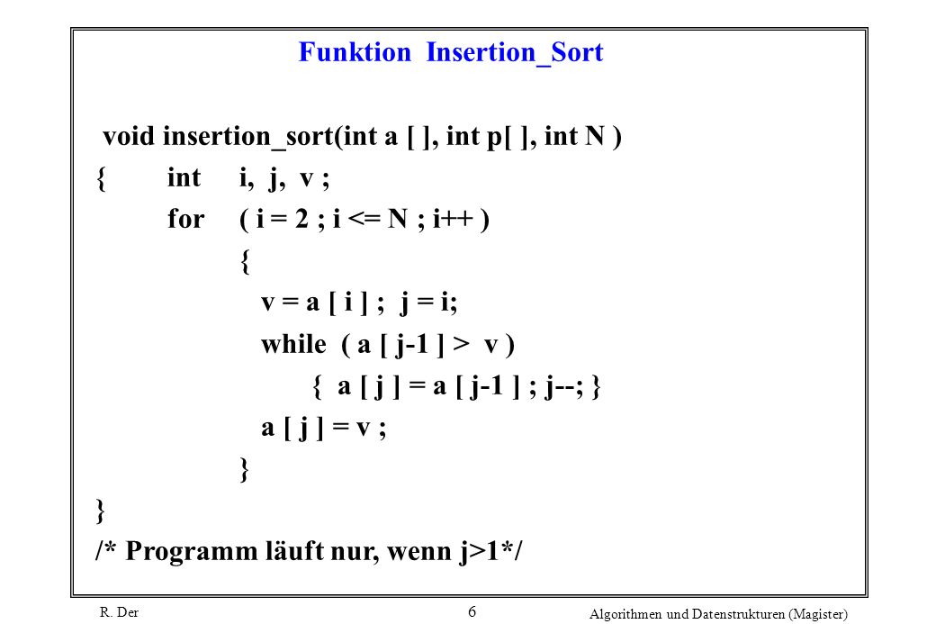 Funktion Insertion_Sort