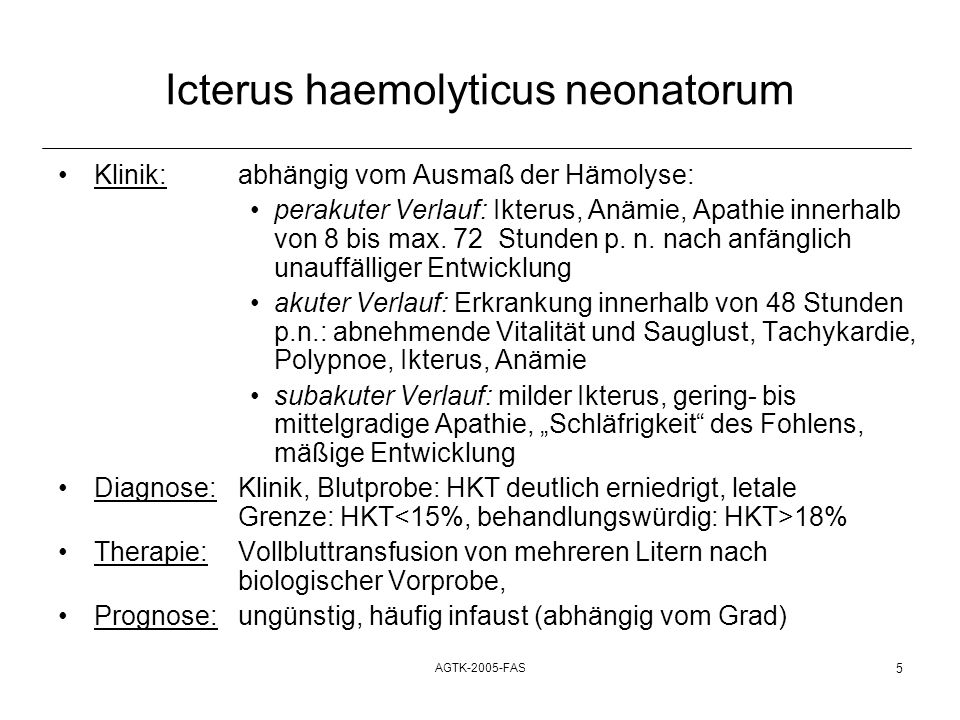 Icterus haemolyticus neonatorum
