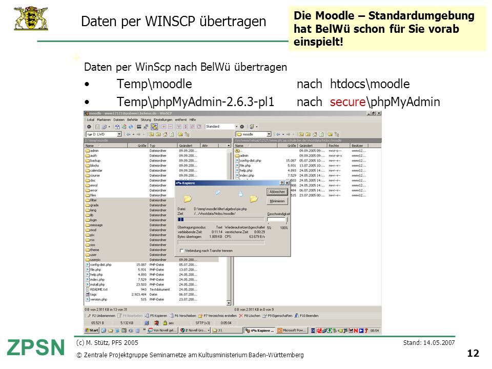 Daten per WINSCP übertragen