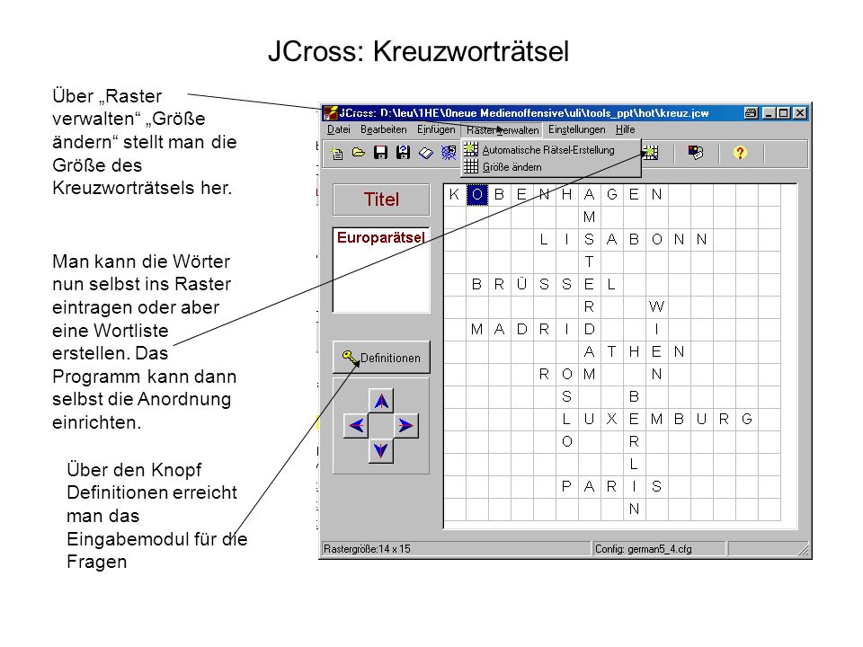 JCross: Kreuzworträtsel