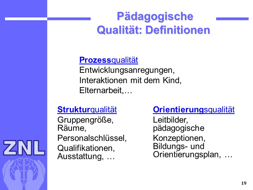 Pädagogische Qualität: Definitionen