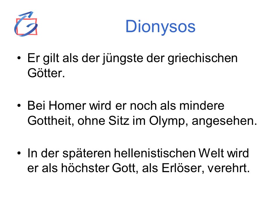 Dionysos Er gilt als der jüngste der griechischen Götter.