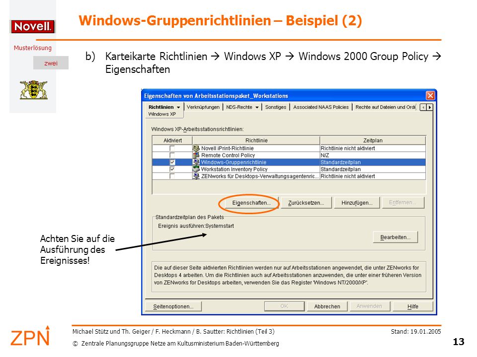 Windows-Gruppenrichtlinien – Beispiel (2)