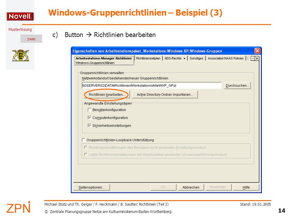 Windows-Gruppenrichtlinien – Beispiel (3)