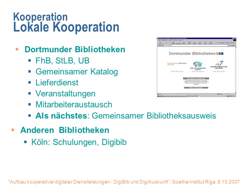 Kooperation Lokale Kooperation