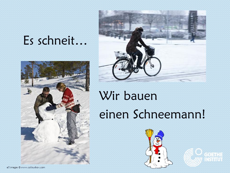 Es schneit… Wir bauen einen Schneemann! all images ©