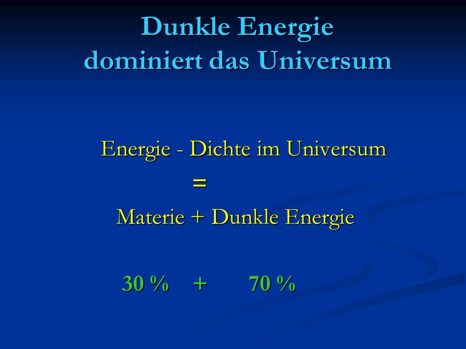 Dunkle Energie dominiert das Universum