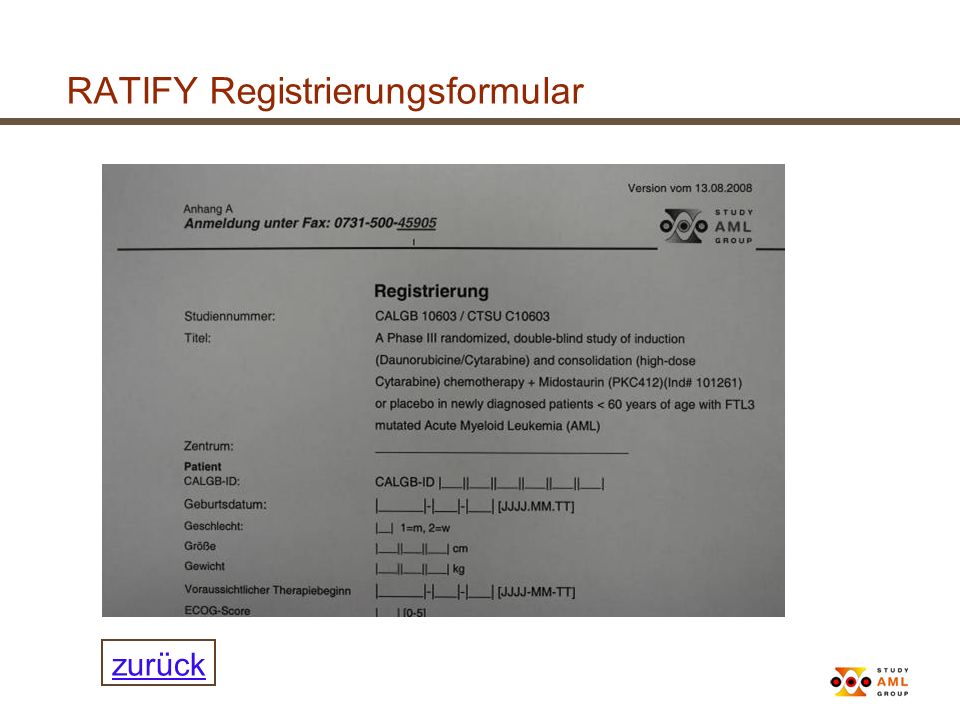 RATIFY Registrierungsformular