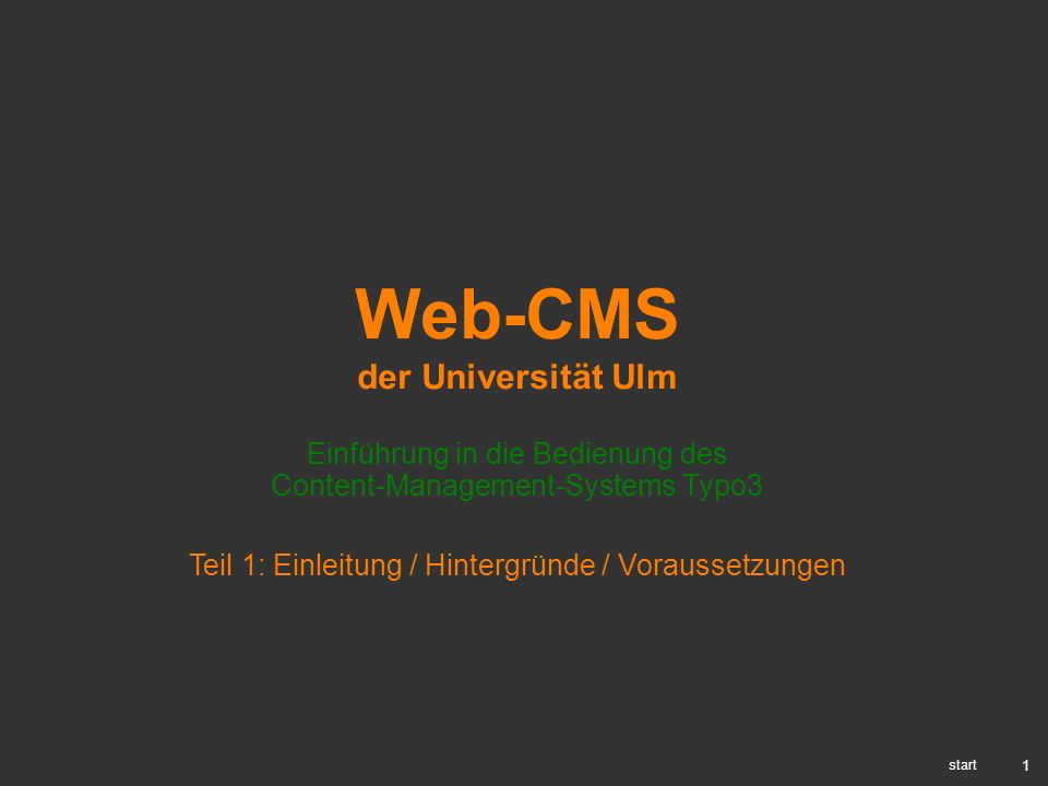 Web-CMS der Universität Ulm