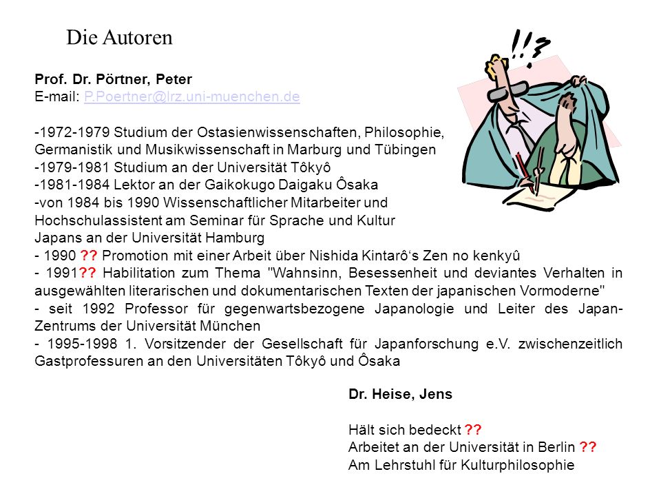 Die Autoren Prof. Dr. Pörtner, Peter