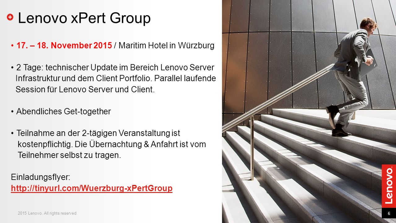 Lenovo xPert Group 17. – 18. November 2015 / Maritim Hotel in Würzburg