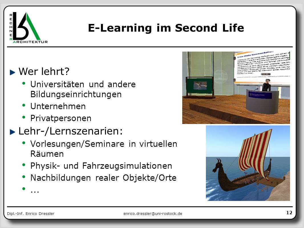 E-Learning im Second Life