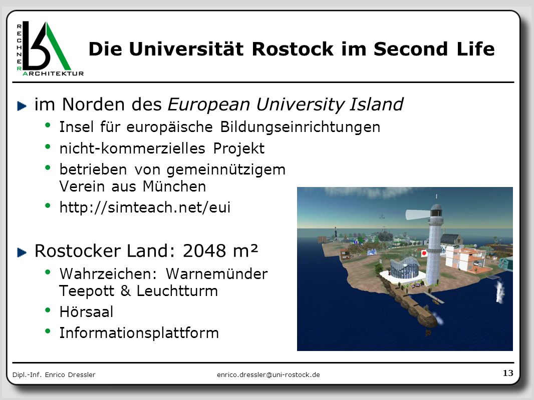 Die Universität Rostock im Second Life
