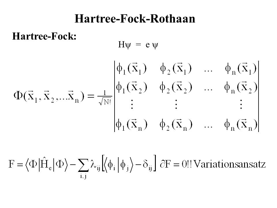 Hartree-Fock-Rothaan