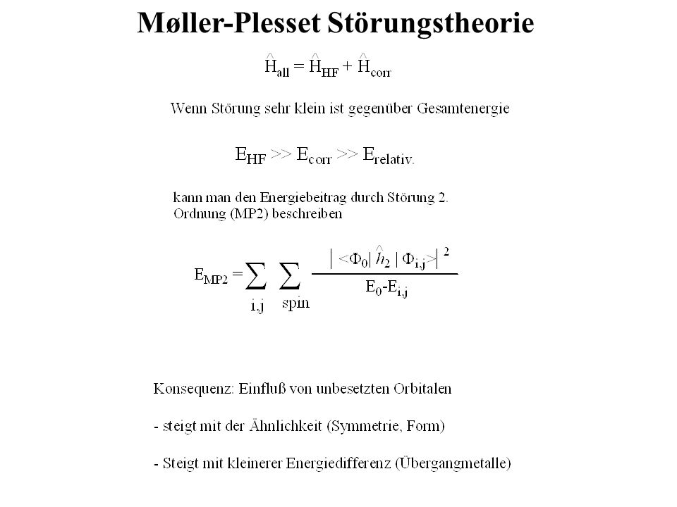 Møller-Plesset Störungstheorie