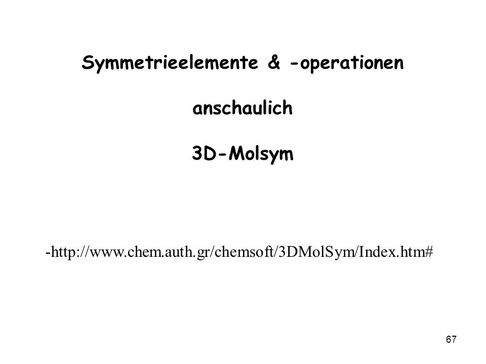 Symmetrieelemente & -operationen