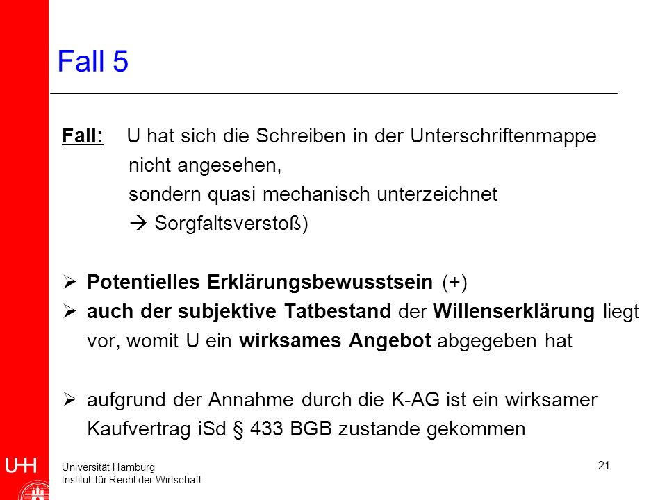 Fall 5 Fall: U hat sich die Schreiben in der Unterschriftenmappe