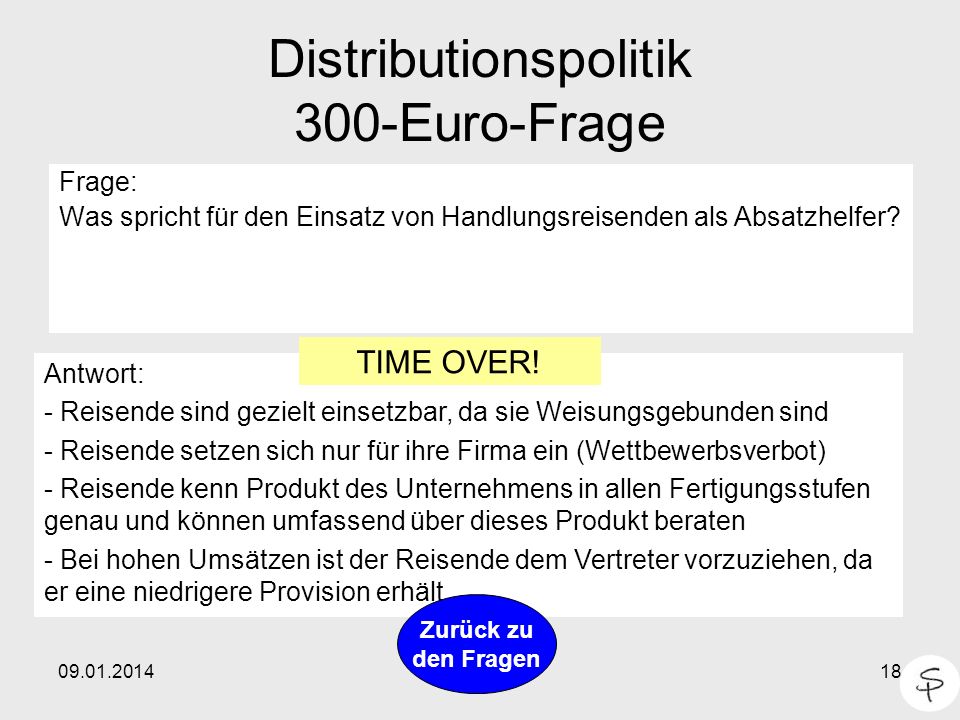 Distributionspolitik 300-Euro-Frage