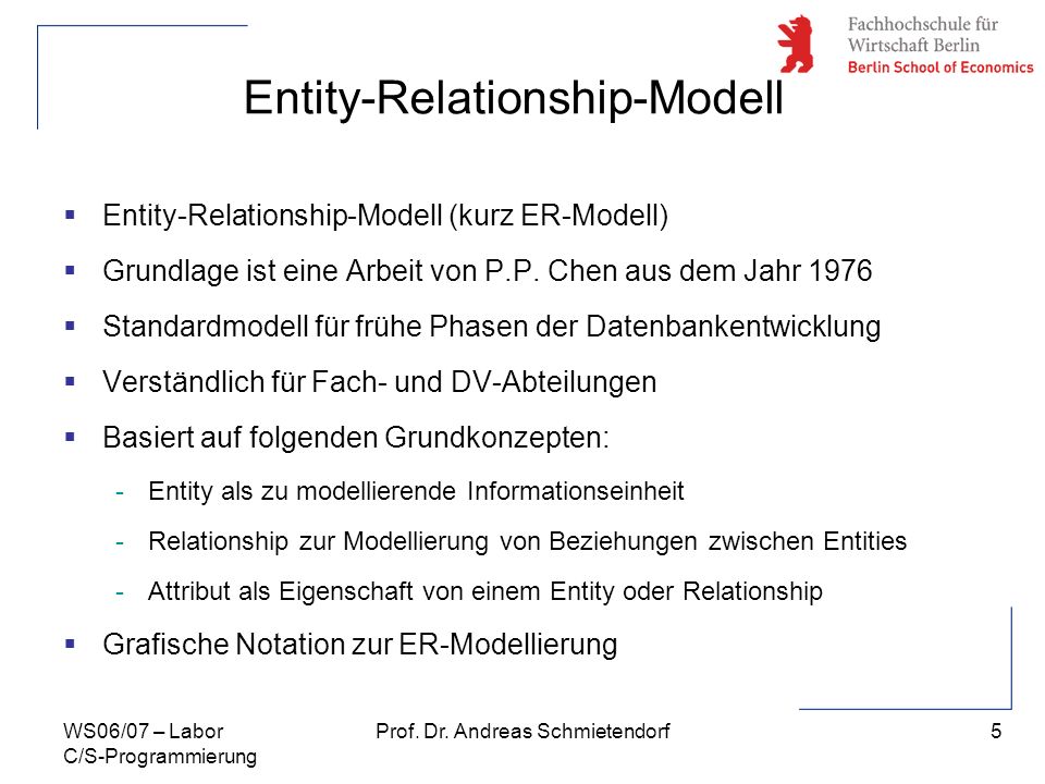 Entity-Relationship-Modell