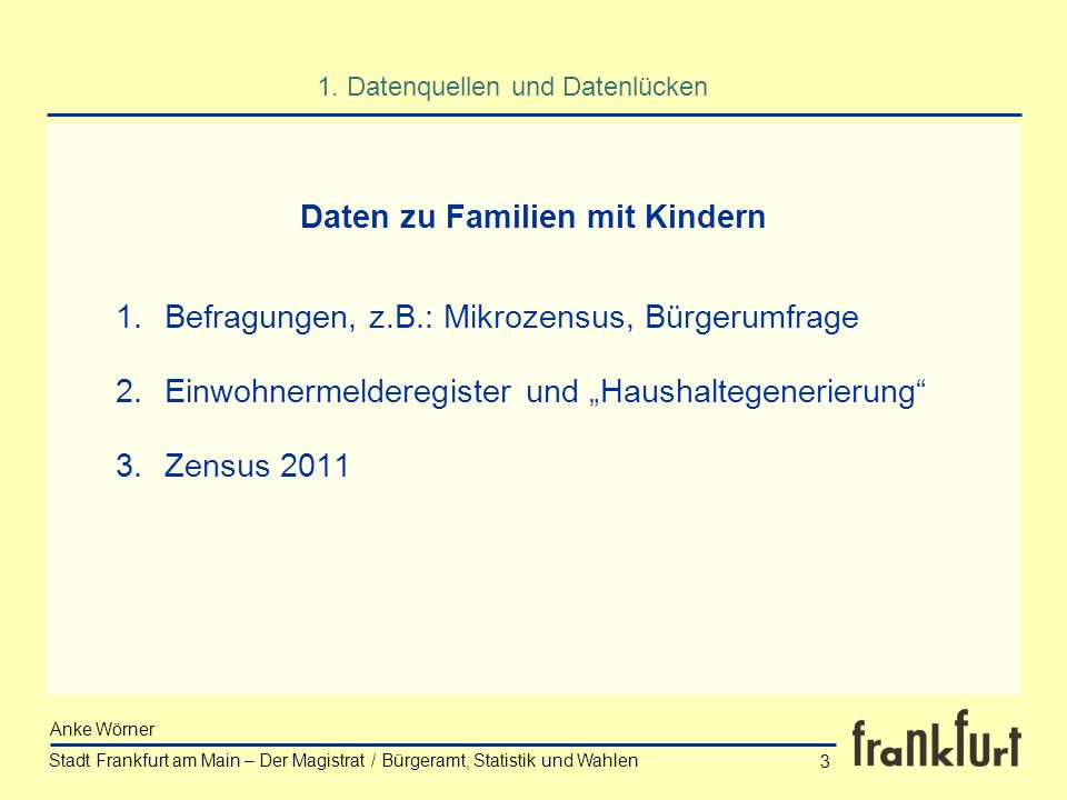 Daten zu Familien mit Kindern