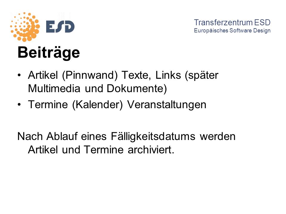 Transferzentrum ESD Europäisches Software Design