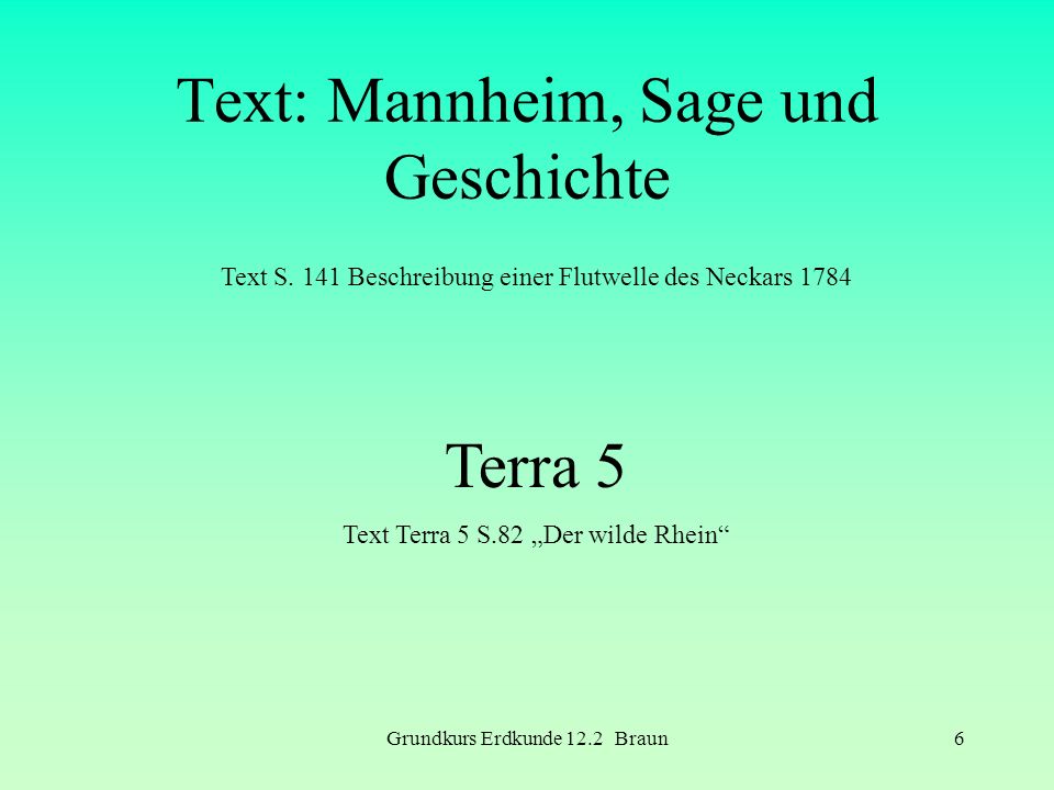 Text: Mannheim, Sage und Geschichte