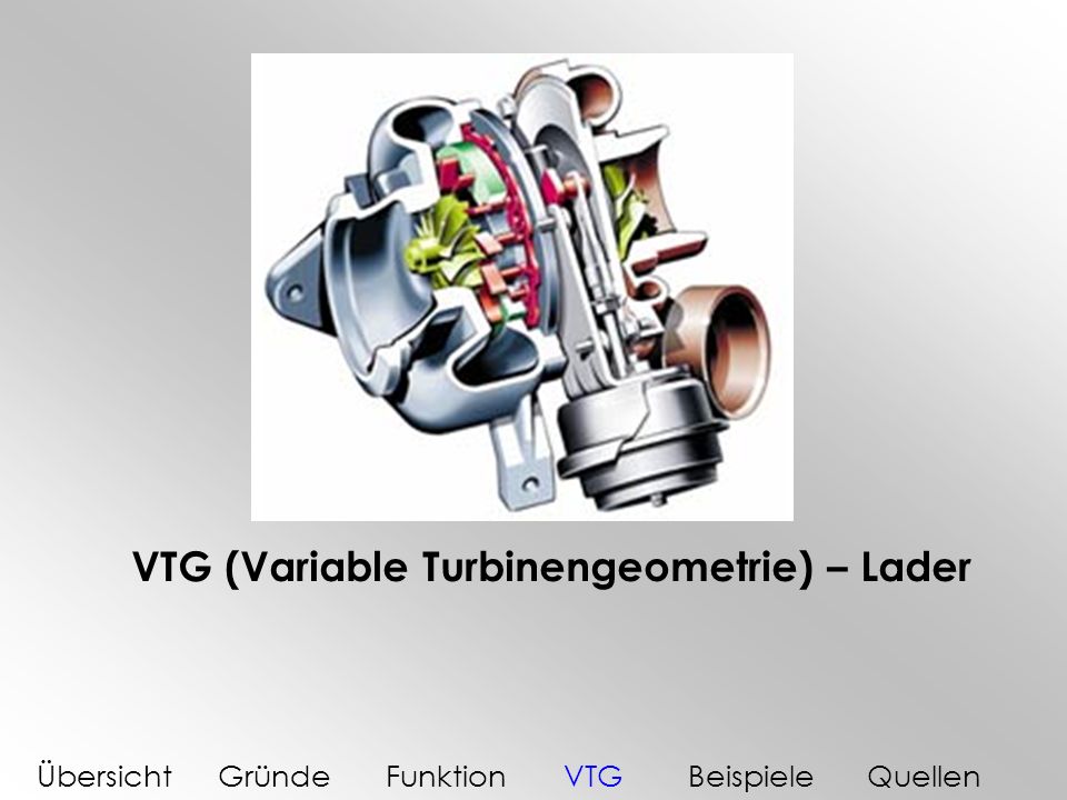 VTG (Variable Turbinengeometrie) – Lader