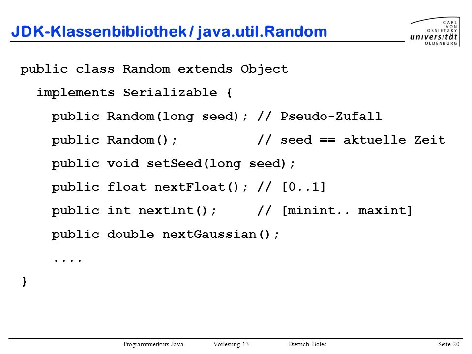 JDK-Klassenbibliothek / java.util.Random