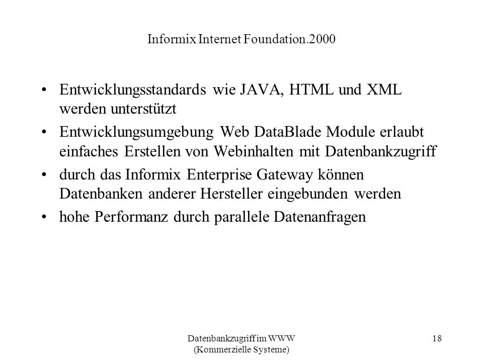 Informix Internet Foundation.2000