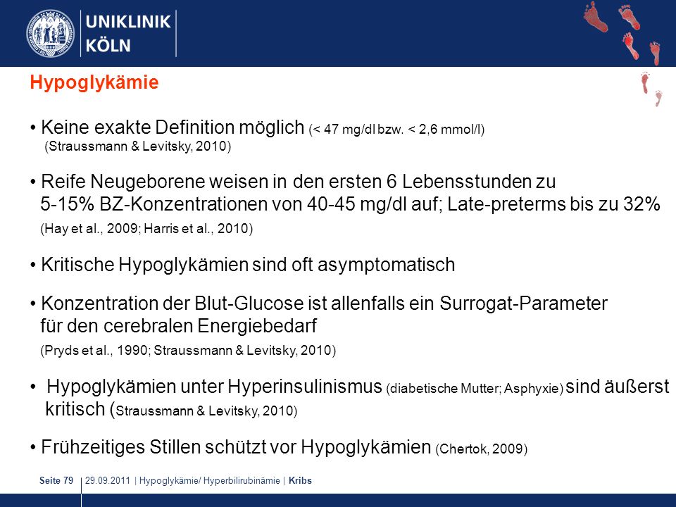 Keine exakte Definition möglich (< 47 mg/dl bzw. < 2,6 mmol/l)
