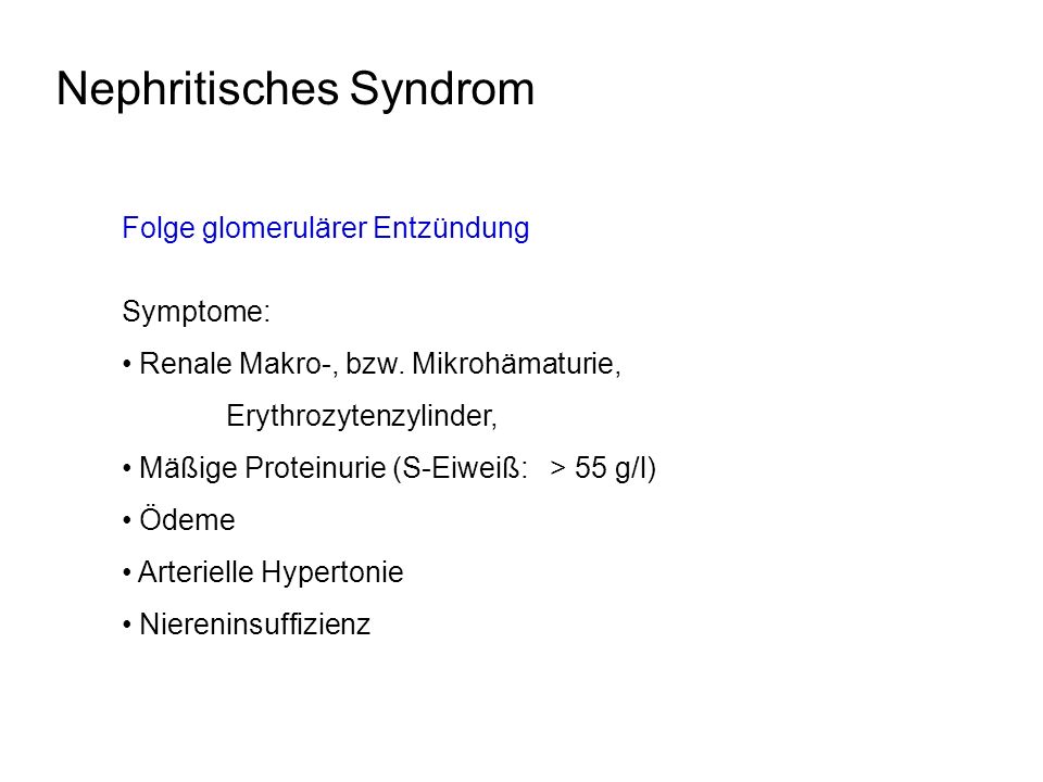 Nephritisches Syndrom