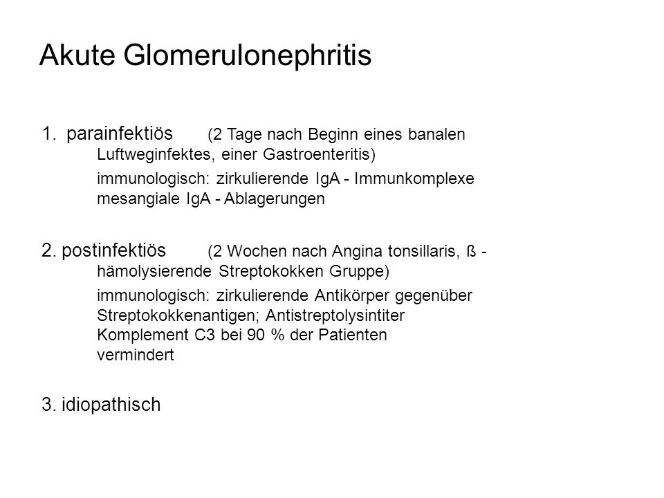Akute Glomerulonephritis
