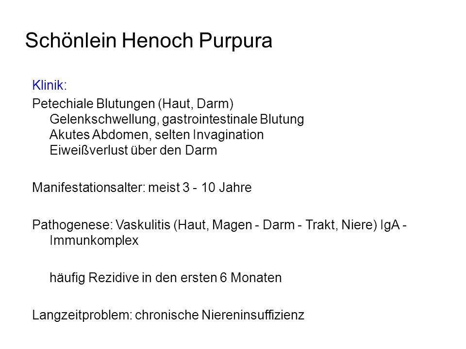 Schönlein Henoch Purpura
