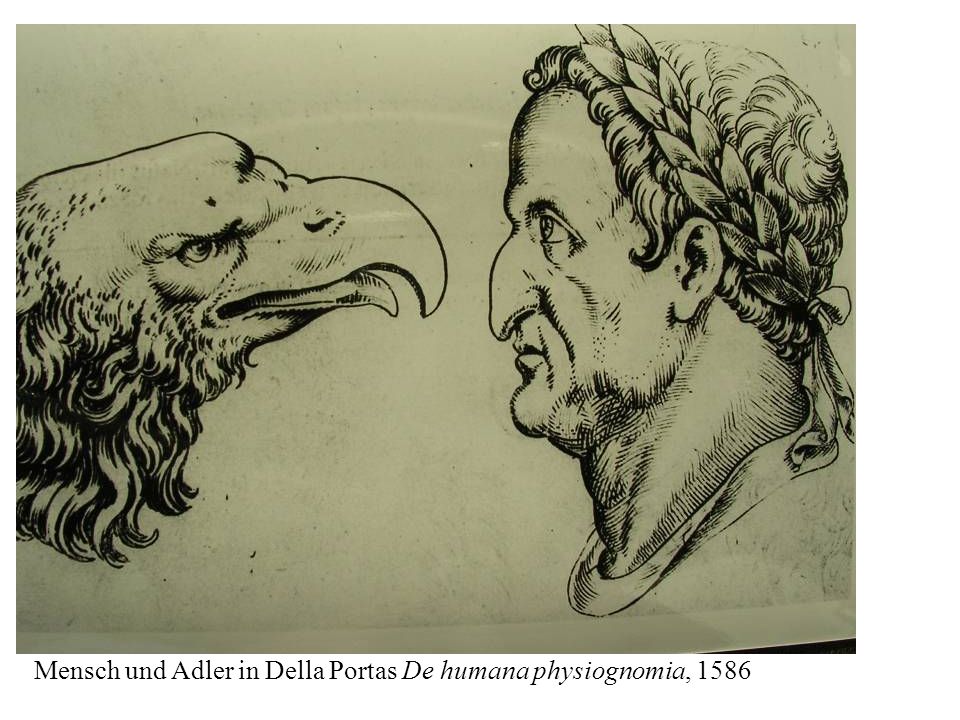 Mensch und Adler in Della Portas De humana physiognomia, 1586
