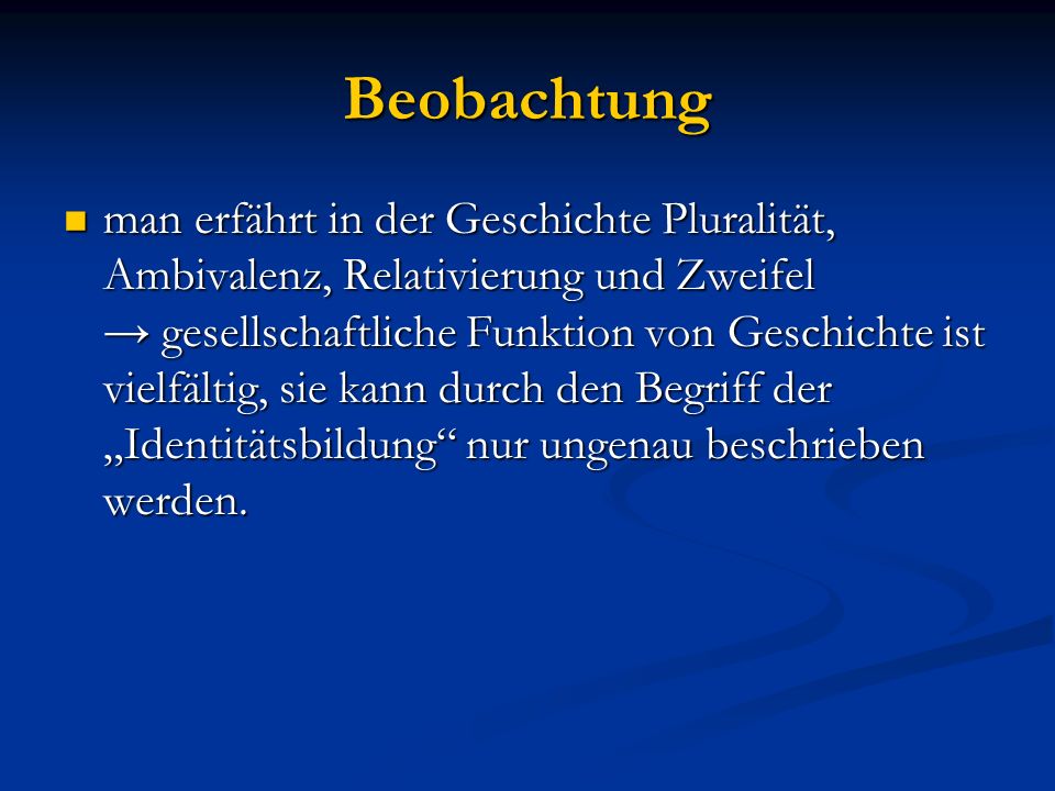Beobachtung