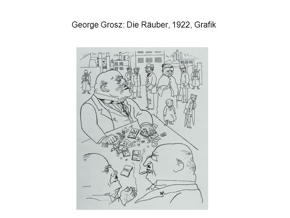George Grosz: Die Räuber, 1922, Grafik