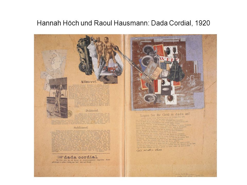 Hannah Höch und Raoul Hausmann: Dada Cordial, 1920
