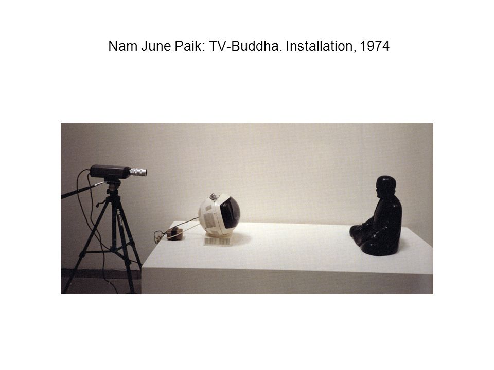 Nam June Paik: TV-Buddha. Installation, 1974