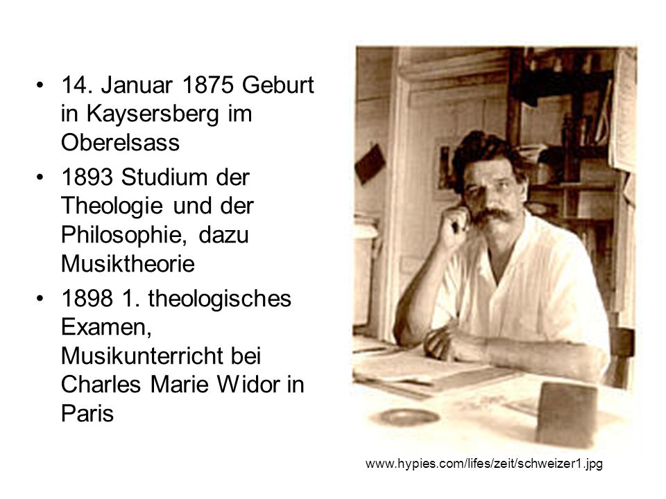 14. Januar 1875 Geburt in Kaysersberg im Oberelsass