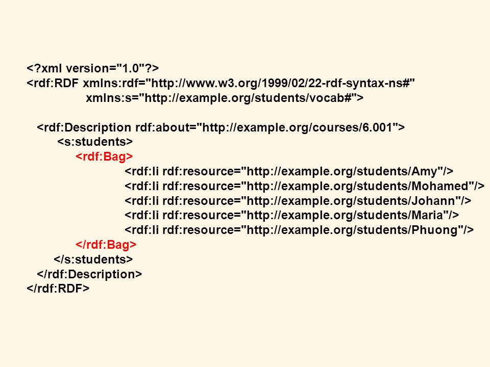 < xml version= 1.0 > <rdf:RDF xmlns:rdf=   xmlns:s=   >
