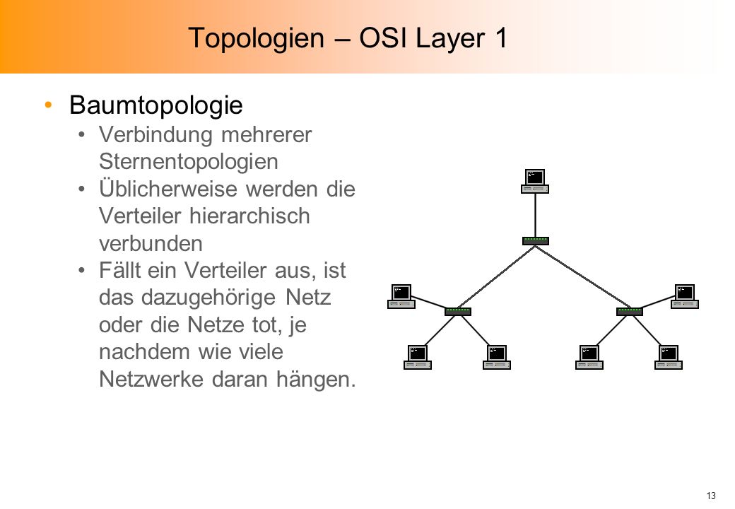 Topologien – OSI Layer 1 Baumtopologie