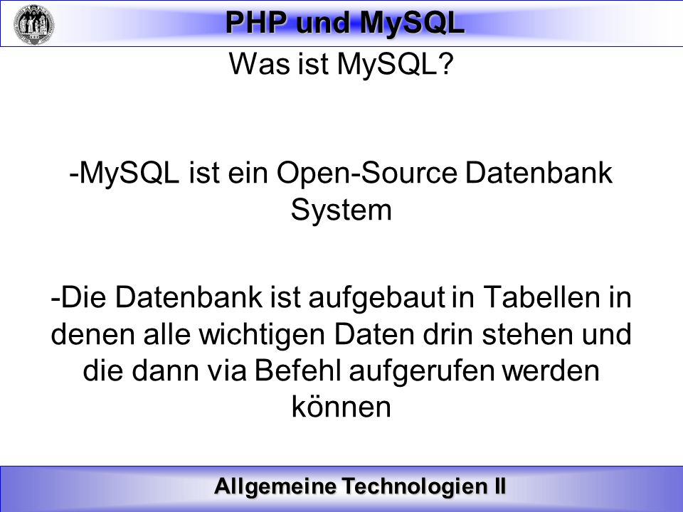 -MySQL ist ein Open-Source Datenbank System