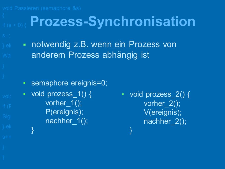 Prozess-Synchronisation