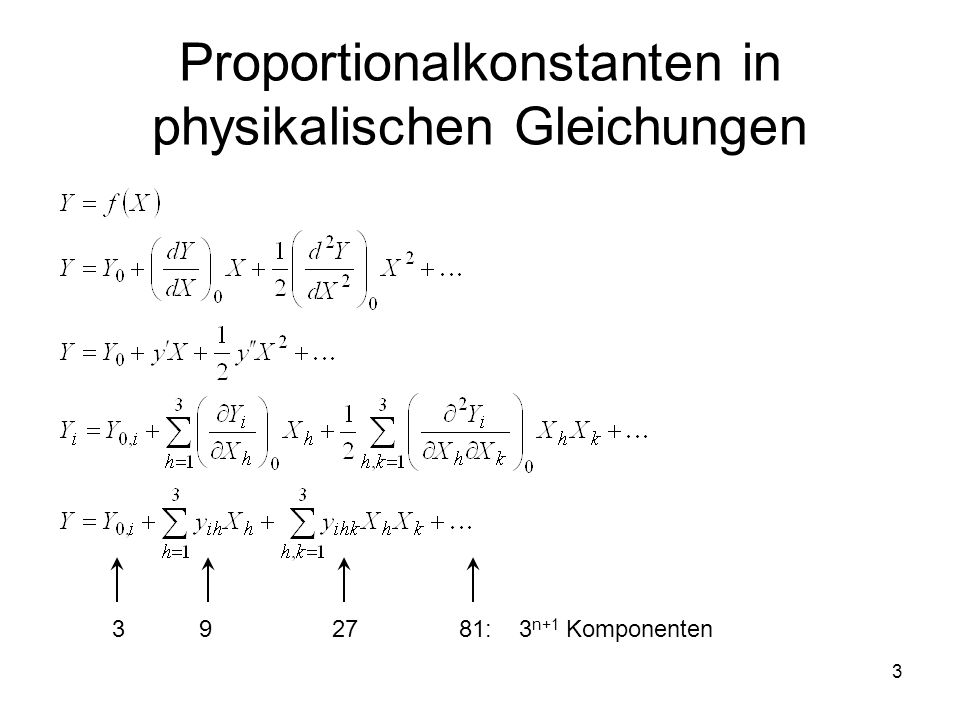 Proportionalkonstanten in physikalischen Gleichungen