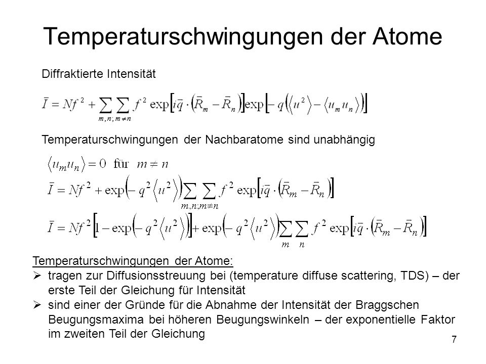 Temperaturschwingungen der Atome