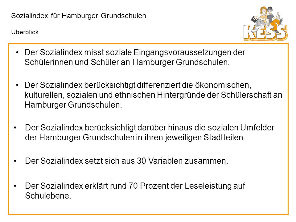 Sozialindex für Hamburger Grundschulen